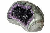 Wide Dark Purple Amethyst Geode - Uruguay #121395-1
